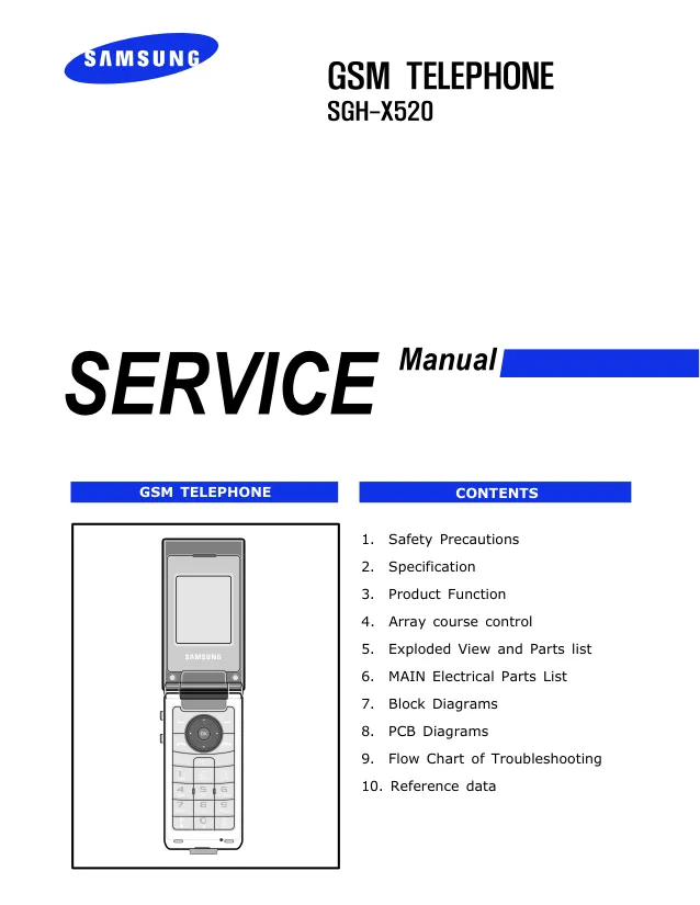 Samsung GH-X520 - Руководство по обслуживанию   
