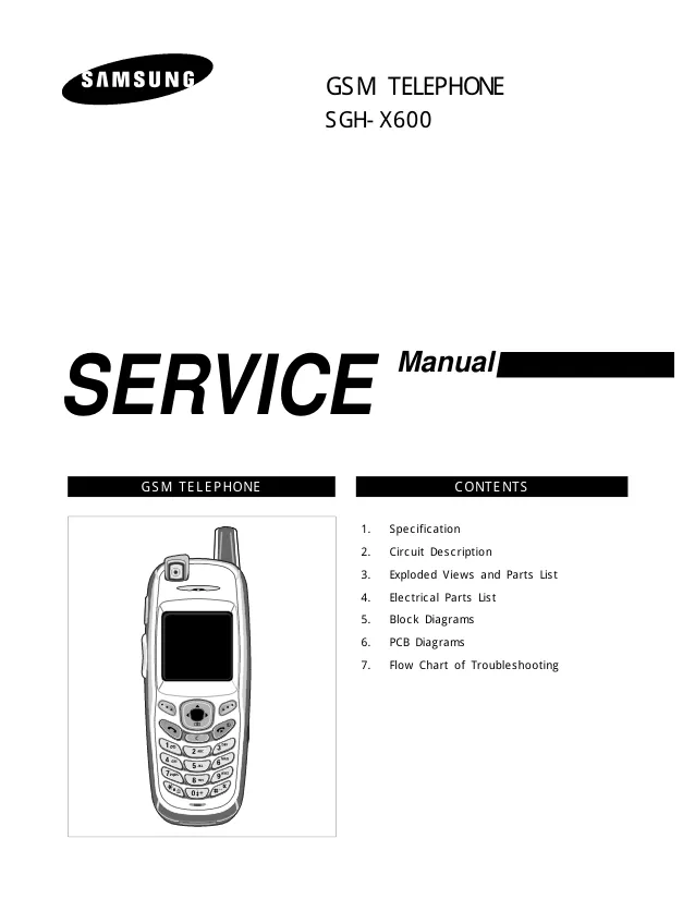 Samsung GH-X600 - Руководство по обслуживанию   