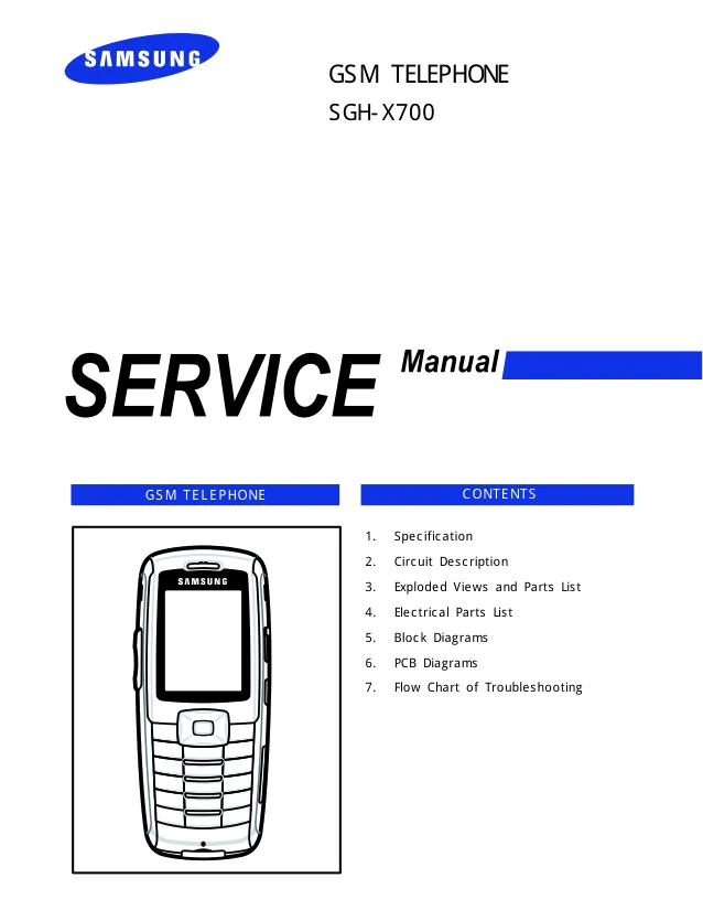 Samsung GH-X700 - Руководство по обслуживанию   