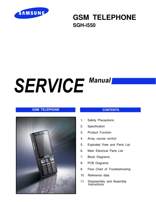 Samsung GH-i550 - Руководство по обслуживанию 