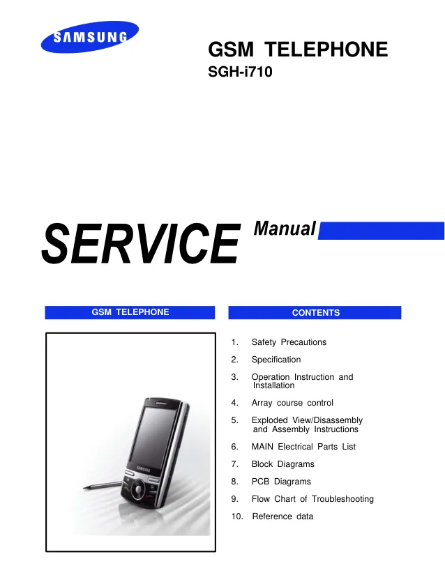Samsung GH-i710 - Руководство по обслуживанию 