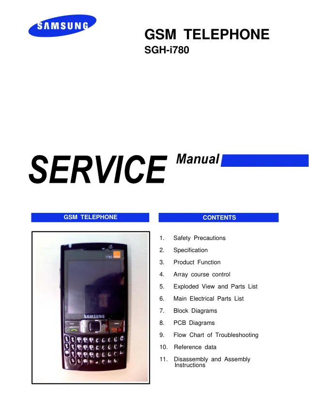 Samsung GH-i780 - Руководство по обслуживанию 