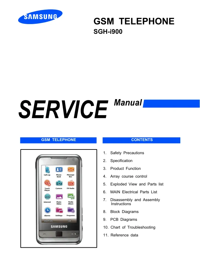 Samsung GH-i900 - Руководство по обслуживанию 