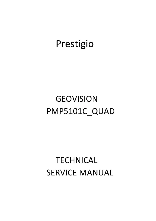 Prestigio Geovision PMP5101C Quad - Руководство по поиску и устранению неисправностей 