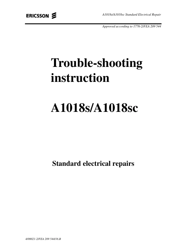 Sony Ericsson A1018/A1028 - Руководство по устранению неисправностей   troubleshooting guide, A1018s, A1018sc