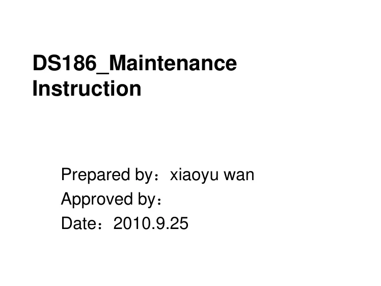 Fly DS186 - Руководство по обслуживанию   