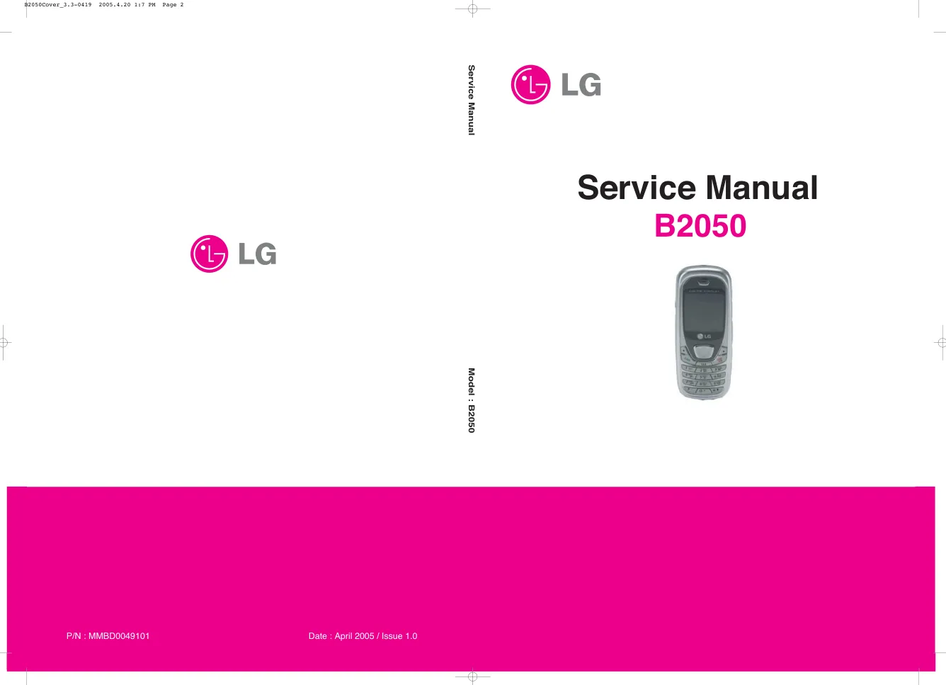  LG B2050 - Руководство по обслуживанию 