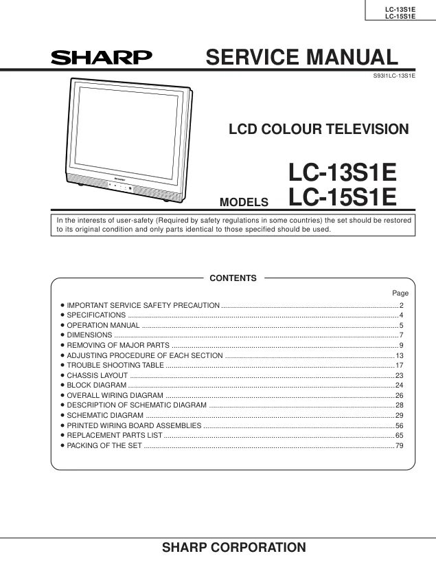 Телевизор Sharp LC-15S1E