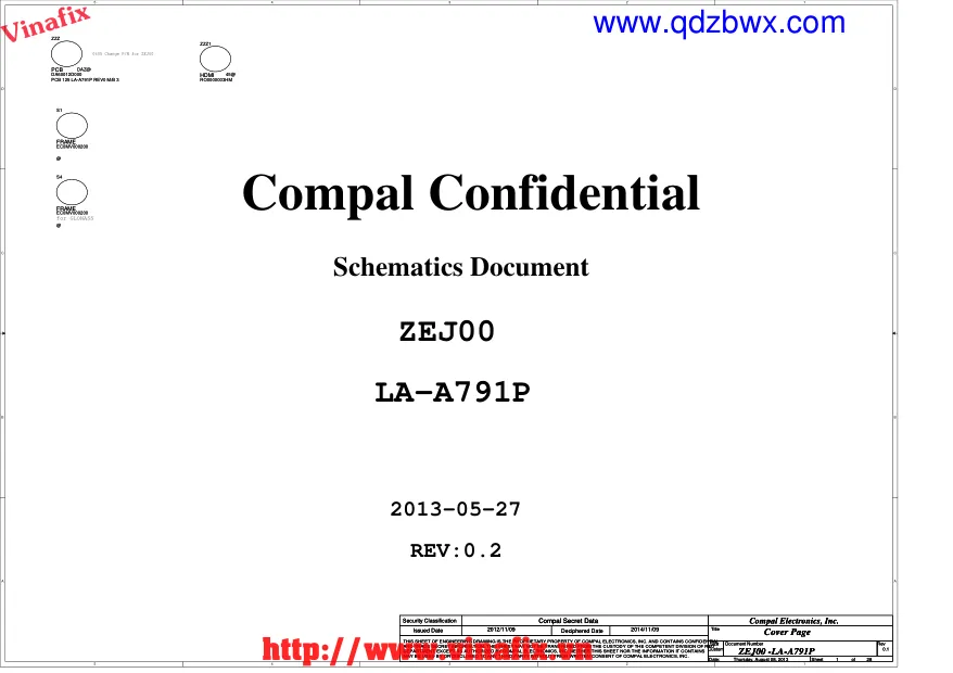 Compal LA-A791P - Схемы rev.0.2, ZEJ00, Acer Iconia Tab A3-A10