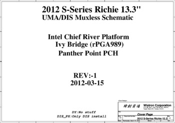 Материнская плата Wistron 2012 S-Series Richie