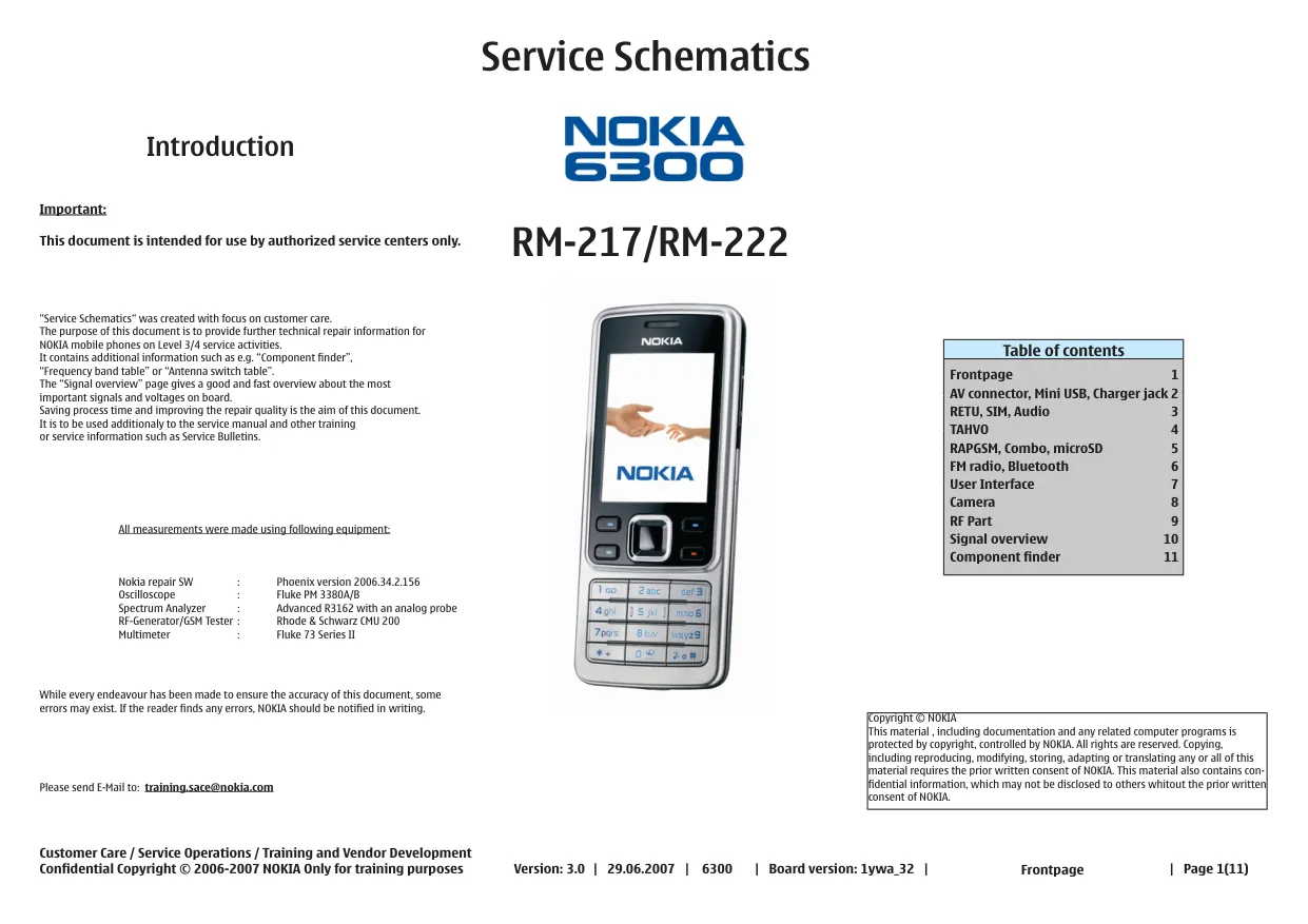 Nokia 6300 (RM-217/RM-222) - Схемы Version: 3.0, Board version: 1ywa_32