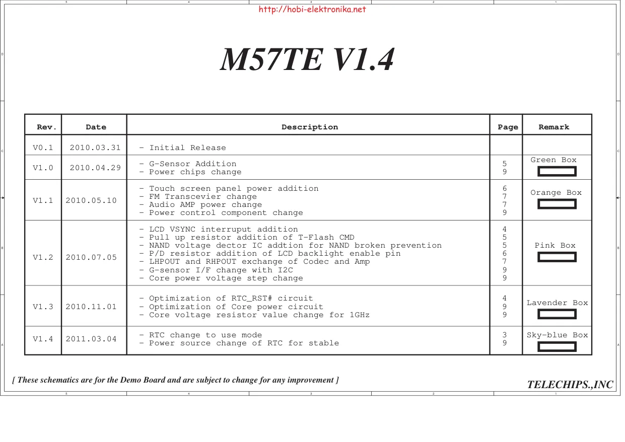 Telechips M57TE - Схема Tablet M57TE rev:1.4, Impression ImPAD 0311, TCC8902