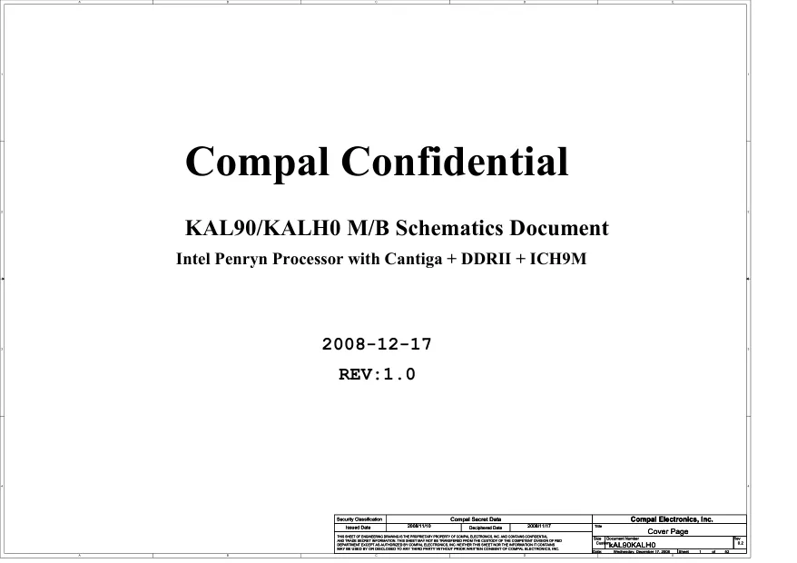 Compal LA-4492P (KAL90/KALH0) - Схемы Rev: 1.0, Acer Aspire 4935