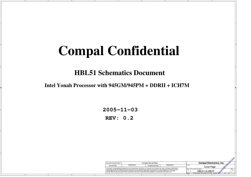 Compal LA-3081P (HBL51) - Схемы Rev: 0.2, Acer Aspire 5610, LA-2921