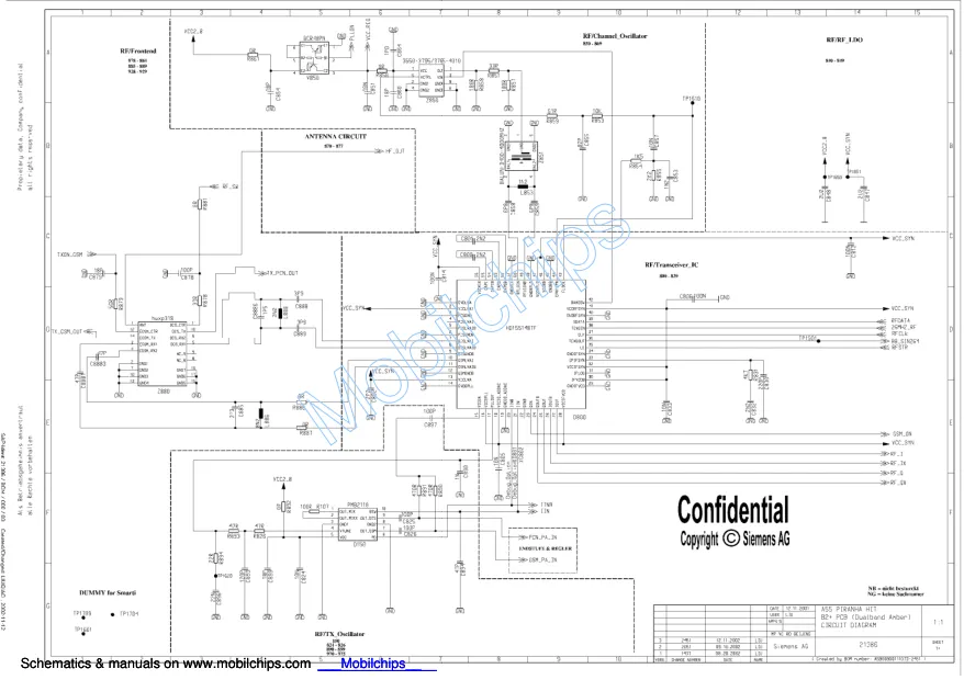 Siemens A55 - Схема Schematics