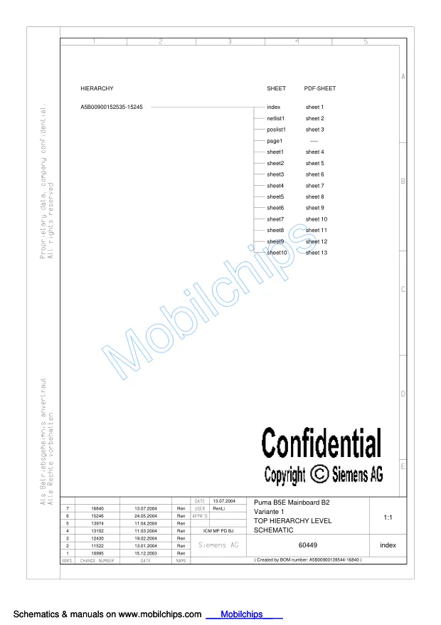 Siemens A65 - Схема Schematics