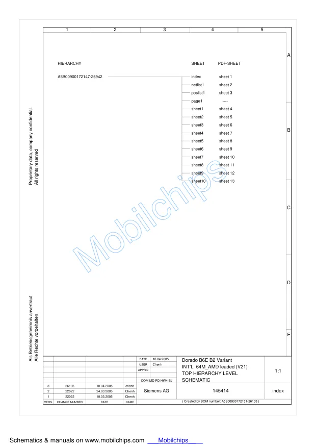 Siemens A70 - Схема Schematics