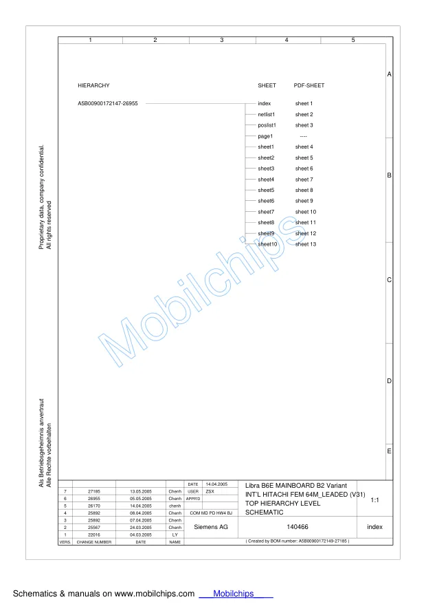 Siemens A75 - Схема Schematics