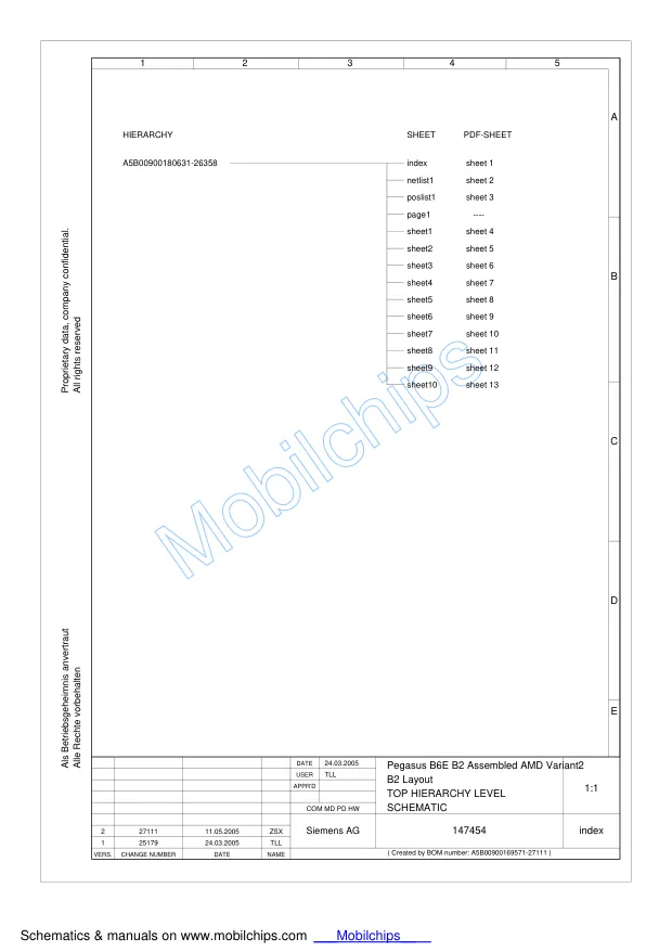 Siemens AX75 - Схемы Schematic