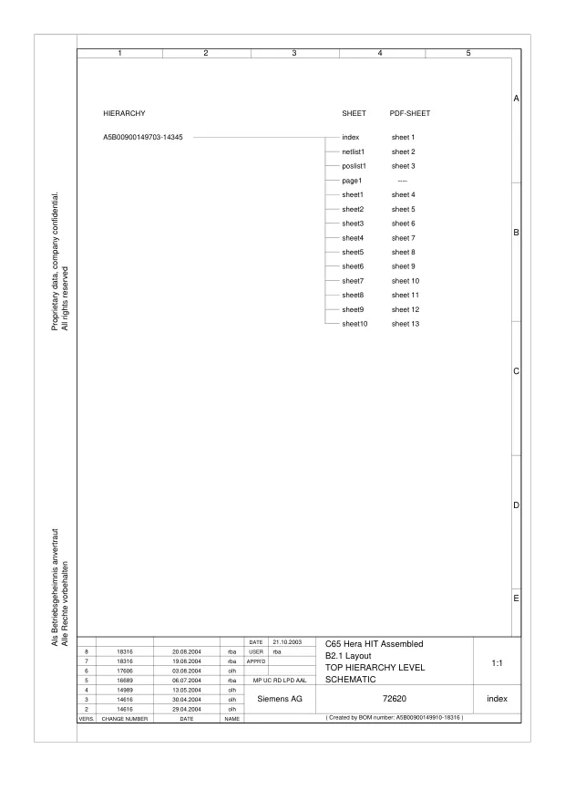 Siemens C65 - Набор схем   PCB, Schematics, V8