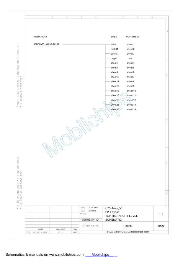 Siemens C75 - Схемы PCB, Schematics, R1.0