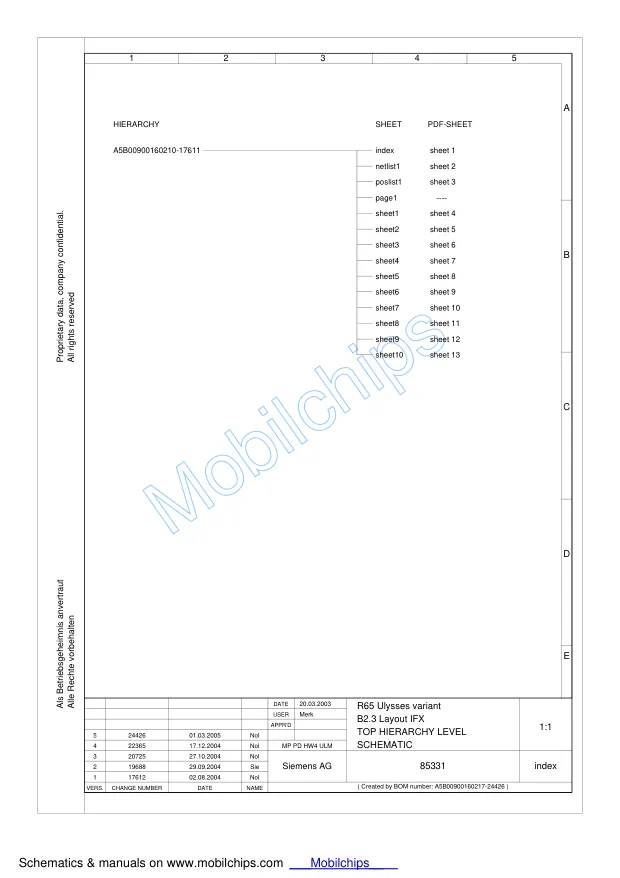 Siemens CX70 - Схемы Schematics