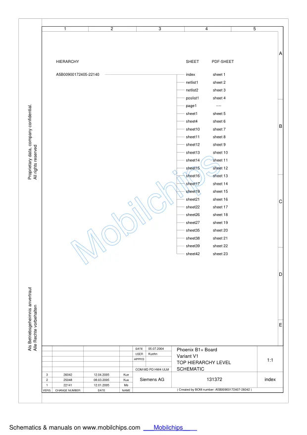 Siemens CX75 - Схемы Schematics