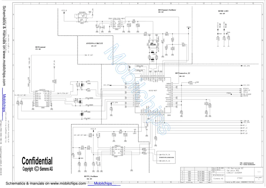 Siemens M55 - Схемы Schematics