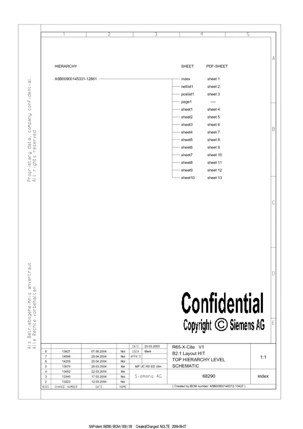Siemens M65 - Схемы Schematics