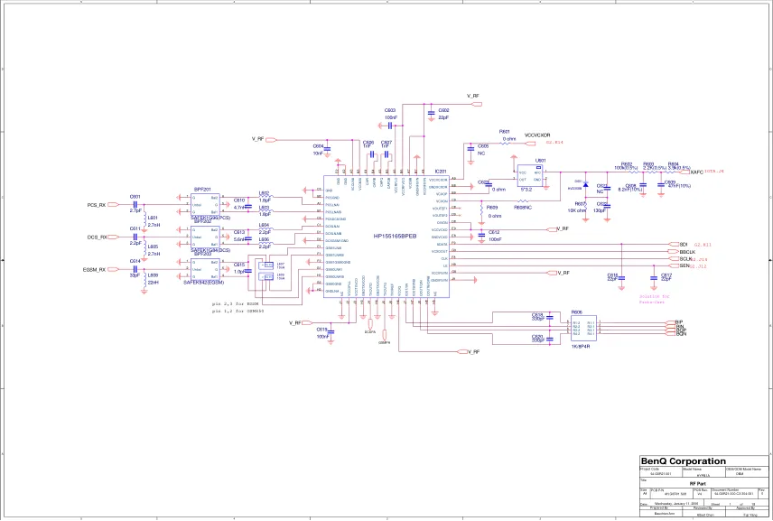 Siemens S88 - Схемы Benq, Schematics
