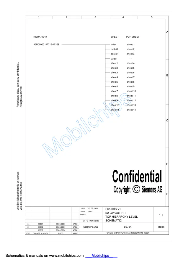 Siemens SL65 - Схемы Schematics