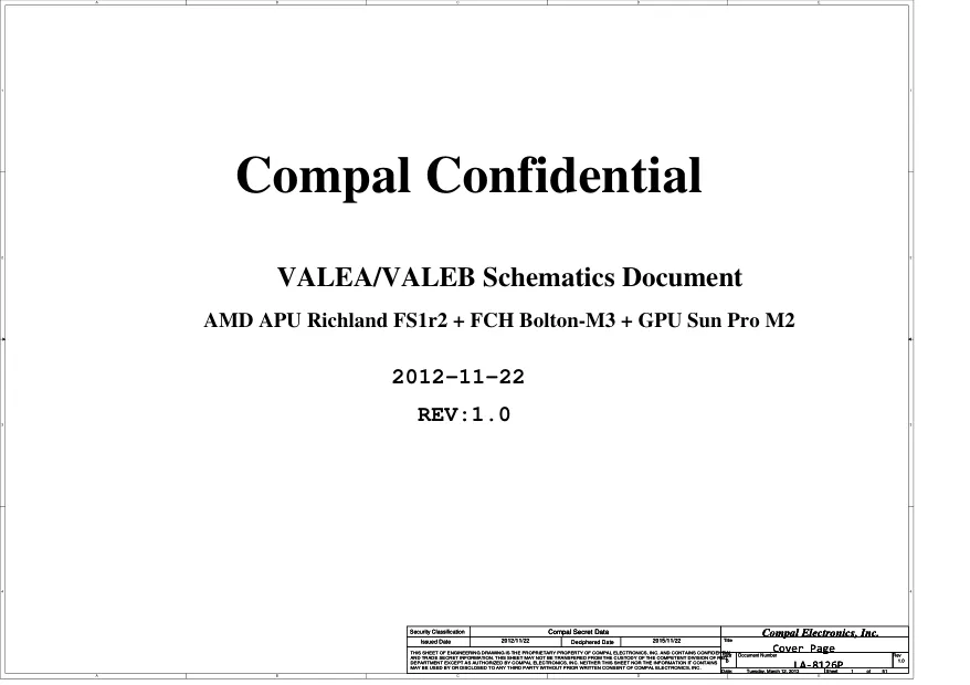 Compal LA-8126P - Схема Rev: 1.0