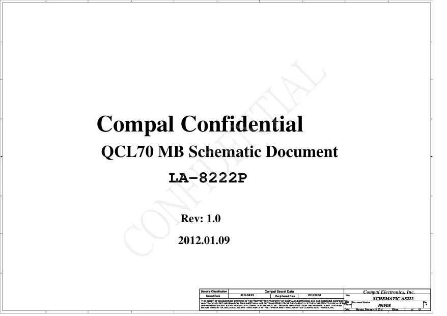 Compal LA-8222P - Схема 
