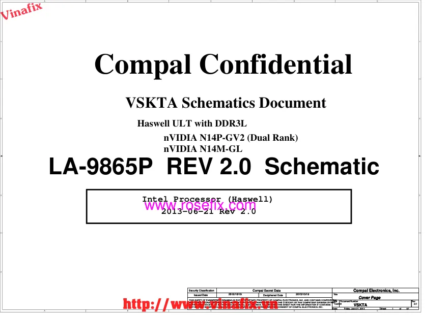 Compal LA-9865P - Схема Rev: 2.0_2013, Toshiba Satellite S40T, VSKTA