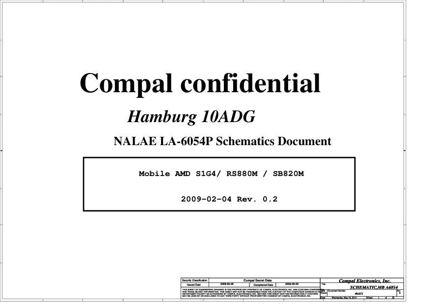 Compal LA-6054P - Схема 