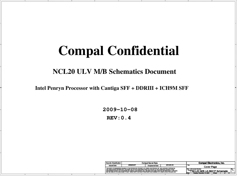 Compal LA-5631P - Схема 