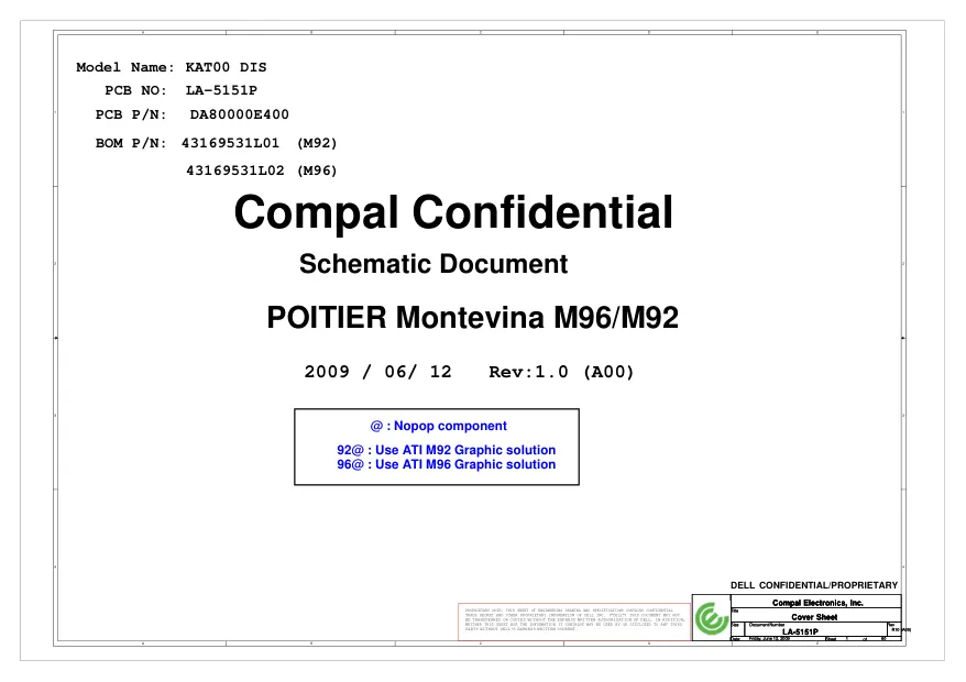 Compal LA-5151P - Схема Rev: 1.0