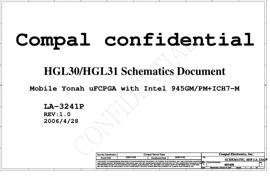 Compal LA-3241P - Схема HGL31