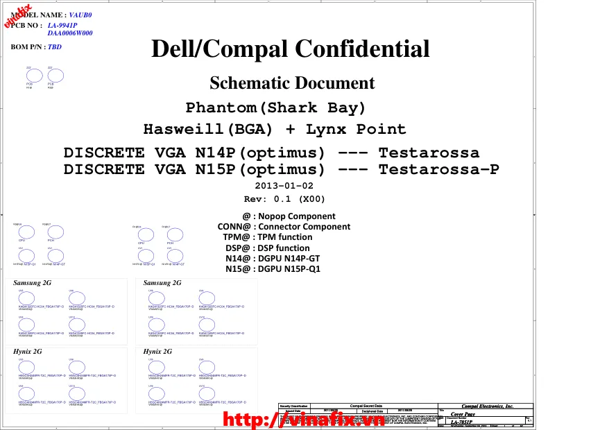 Compal LA-9941P - Схема Rev: 01_2013, Dell XPS 15, VAUB0