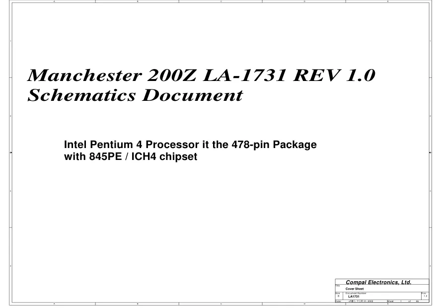 Compal LA-1731 - Схема 