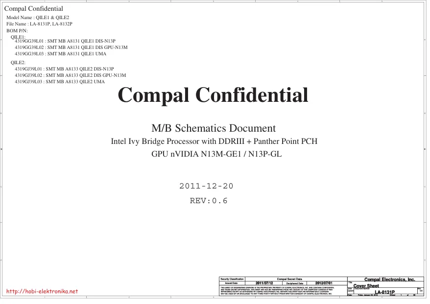 Compal LA-8131P - Схема 