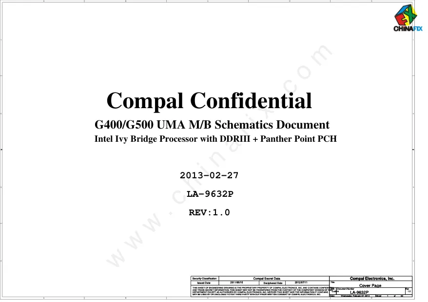 Compal LA-9632P - Схема Rev: 1.0_2013