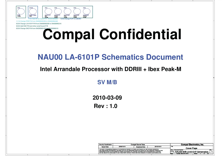 Compal LA-6101P - Схема 