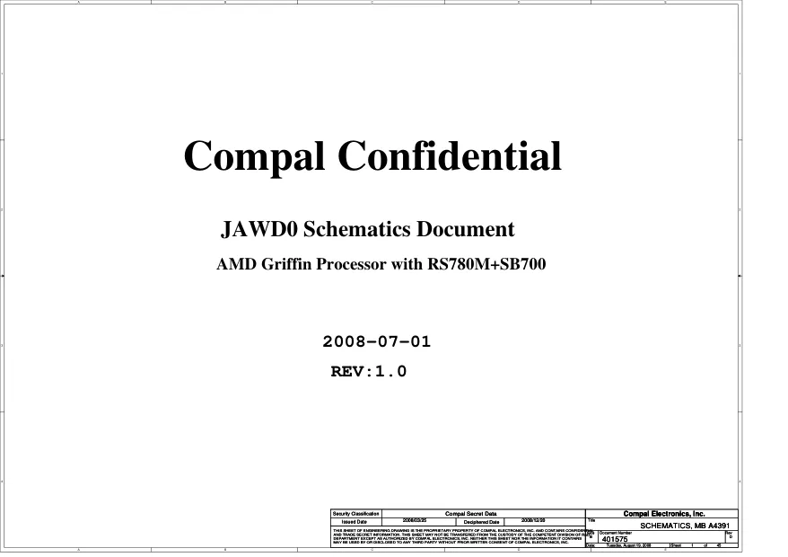 Compal LA-4391P - Схема 