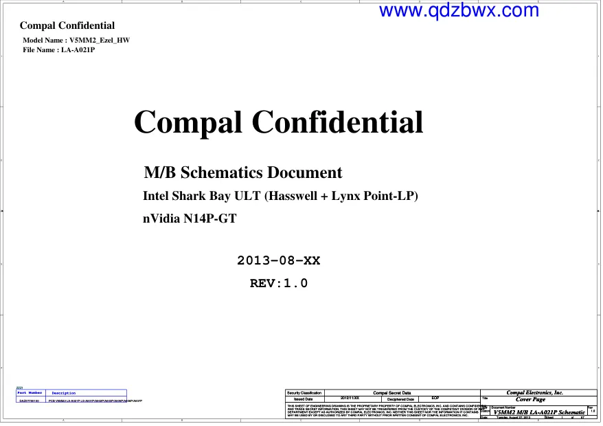 Compal LA-A021P - Схема 