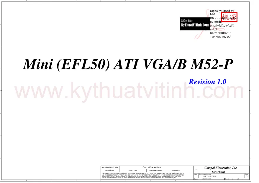 Compal LS-2766P (EFL50) - Схема ACER Aspire 5500
