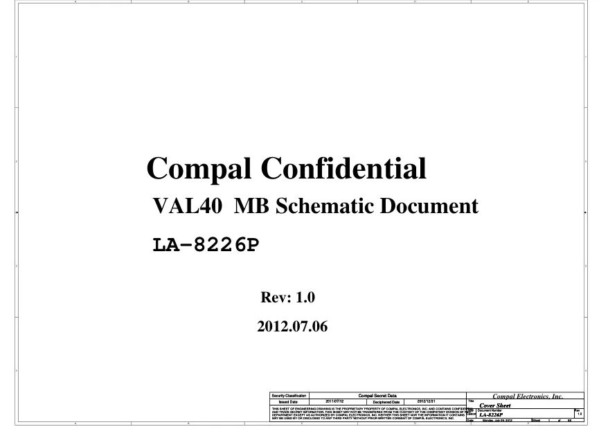 Compal LA-8226P - Схема Rev: 1.0