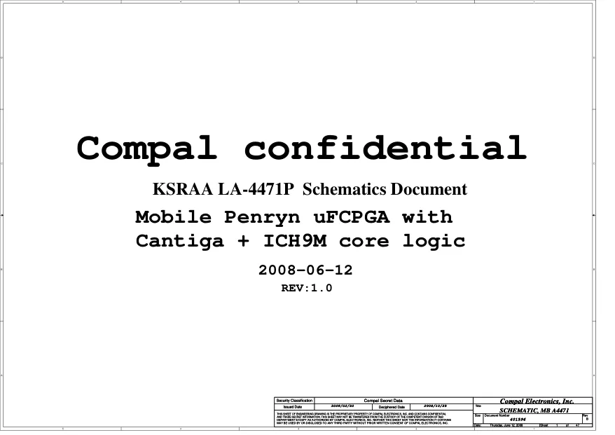 Compal LA-4471P - Схема 