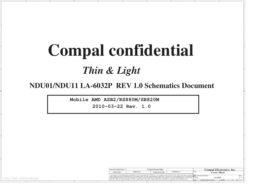 Compal LA-6032P - Схема 