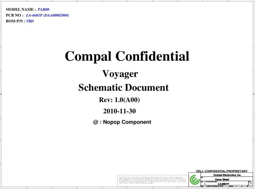Compal LA-6601P - Схема 